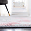 Alfombra moderna abstracta 3x5ft gris claro y rosa