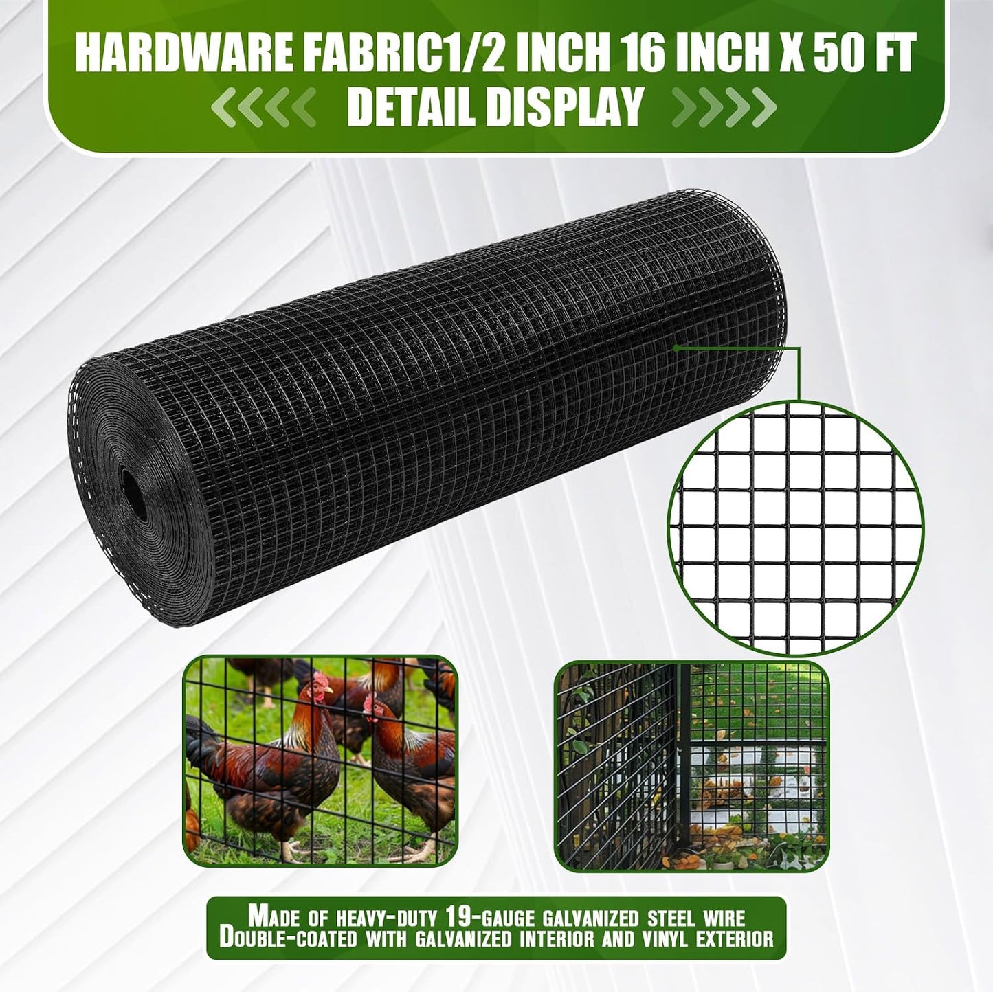 Paño negro galvanizado malla alambre valla jardín