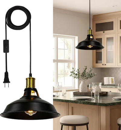 Lámpara colgante metal industrial 15ft cocina