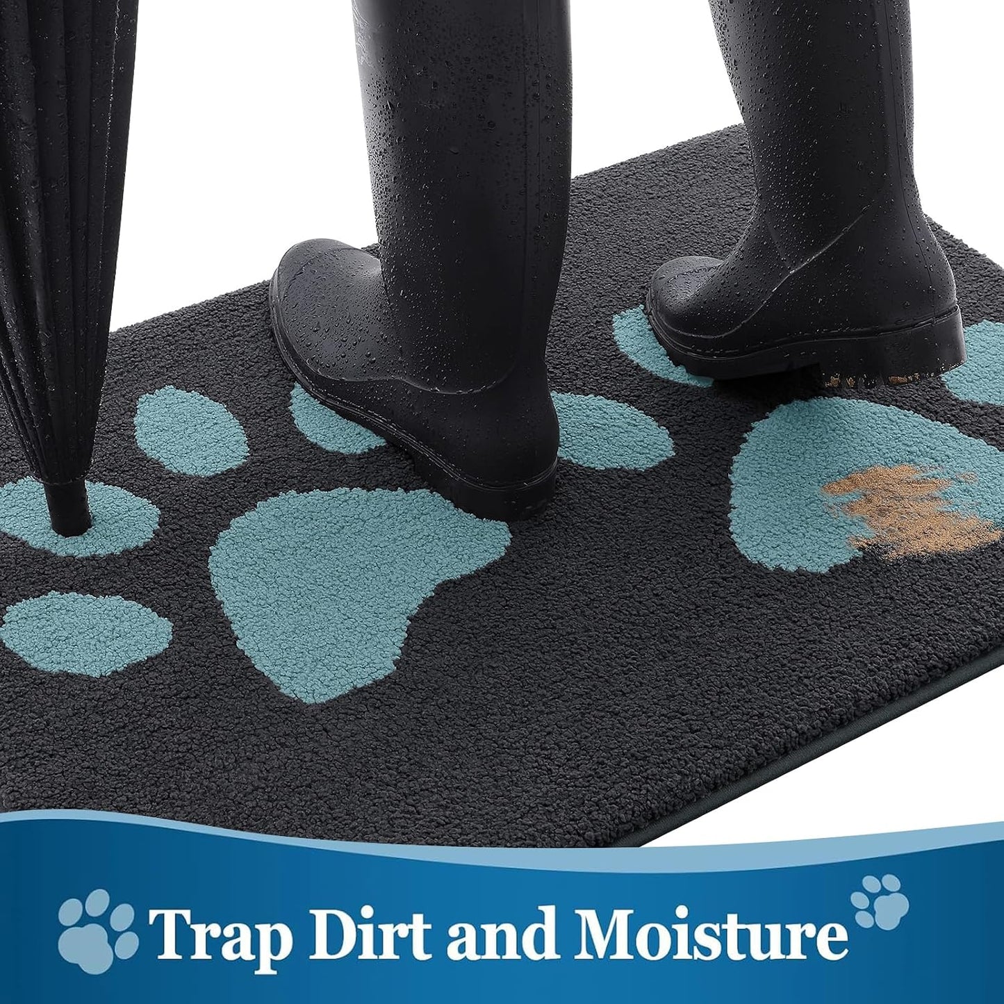 Tapete puerta perro antiderrap absorbente lavable