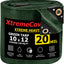 Lona verde 10x12ft 20mil impermeable UV ojales latón reforzado