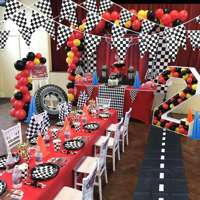 2 Decoraciones Cumpleaños 13pies Banderas Cuadros 16pies