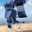 2 Sillas playa plegable con toldo soporte tazas 330lb