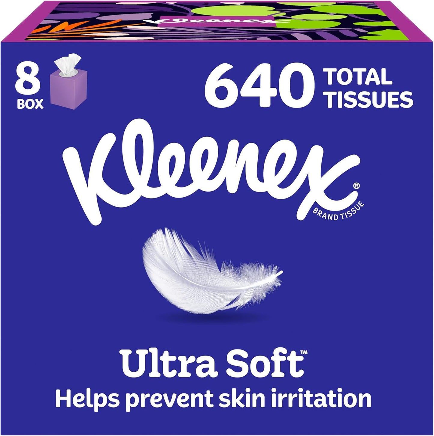 Pañuelos faciales ultrasuaves 8 cajas 80 pzas 3 capas