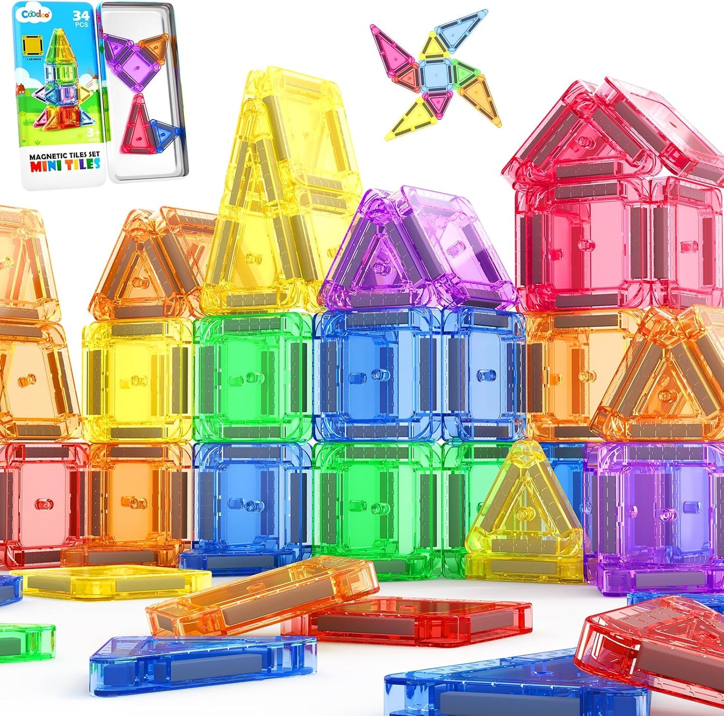 Azulejos magnéticos para niños 3-8 años STEM juguete