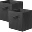 Cubo almacenamiento plegable tela 6uds negro