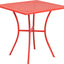 Mesa patio acero coral cuadrada 28" grado comercial Oia