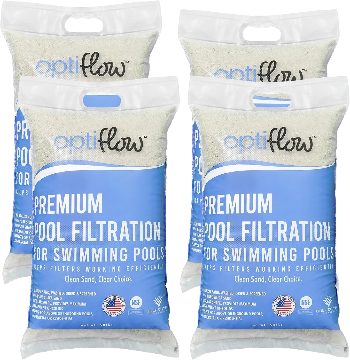 Pack 4 Arena Filtro Piscina Sílice Pura 50lb