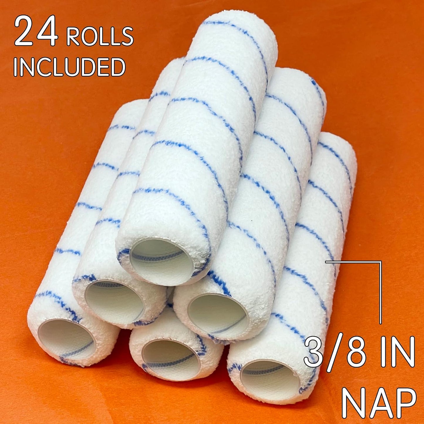 Rodillos pintura 9pulg microfibra sin pelusa pack 24