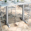 Mesa nte 5x22pulg base en T hierro fundido color plateado