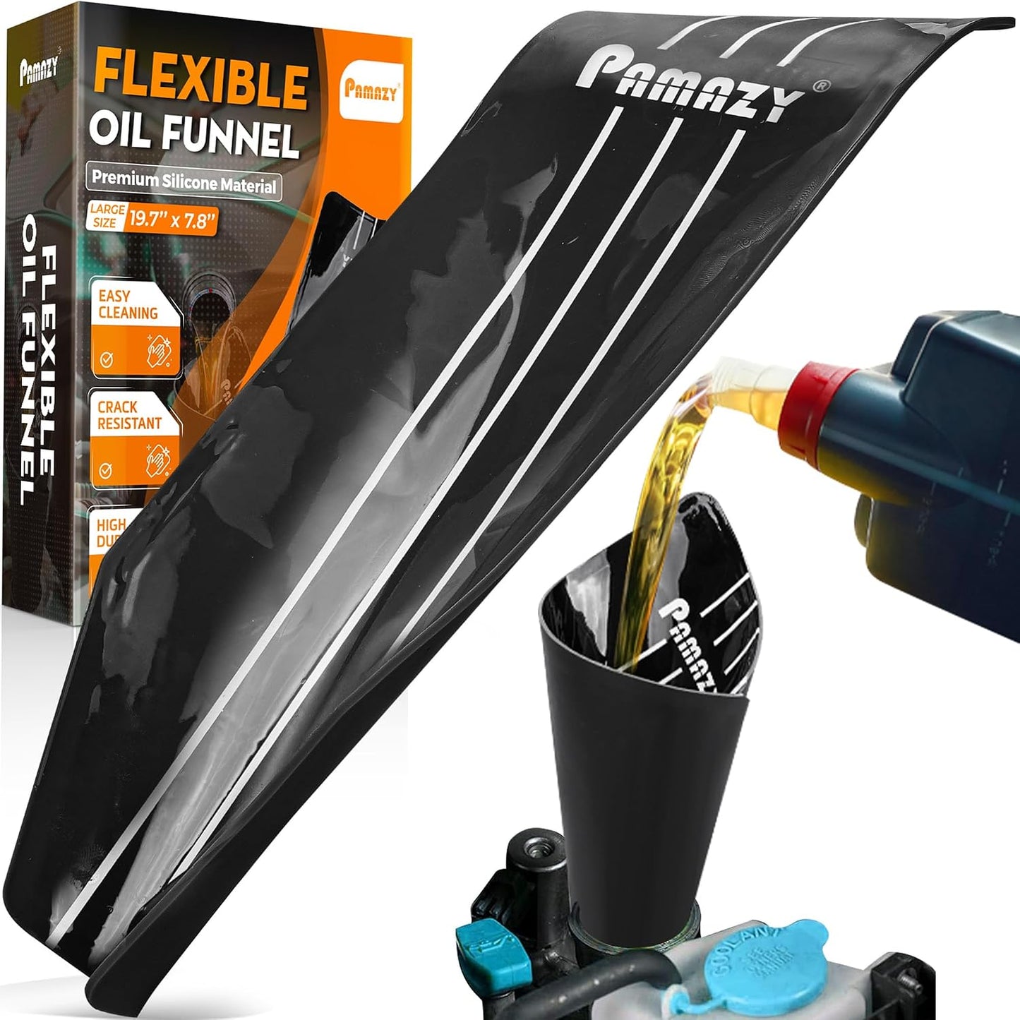 Embudo silicón flexible 19.7x7.87pulg reutiliz.