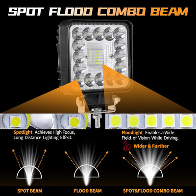 Luces LED 4" 10uds 120W Camión 12-24V Impermeable