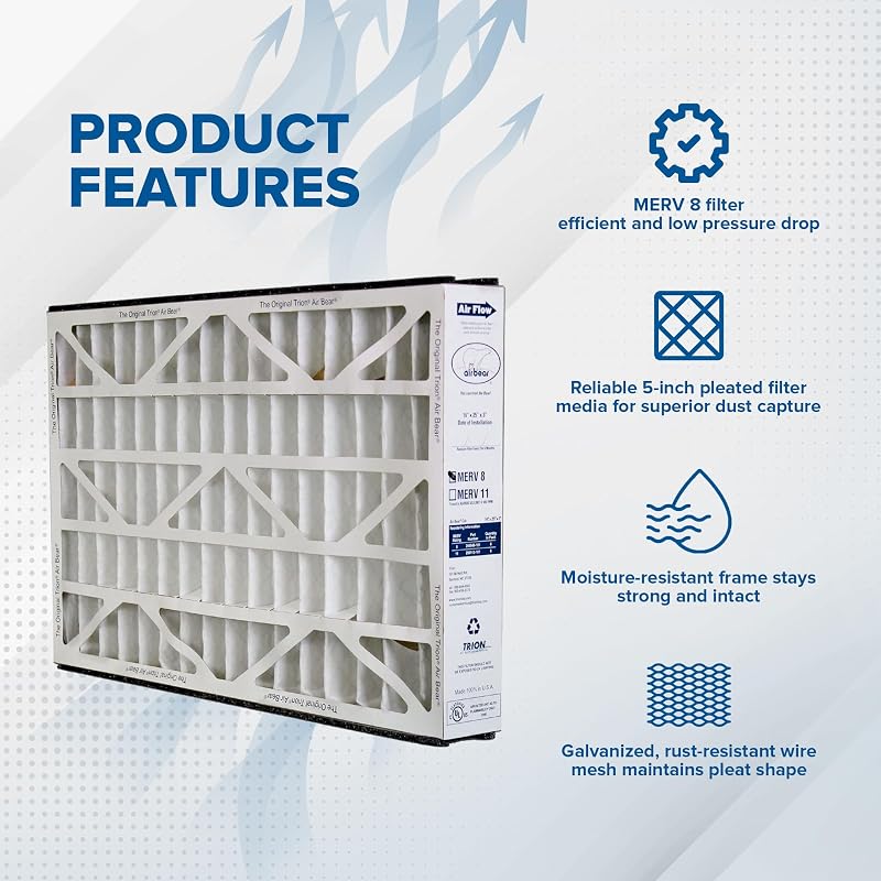 Filtro aire MERV 8 16x25x3" Air Bear pack 6