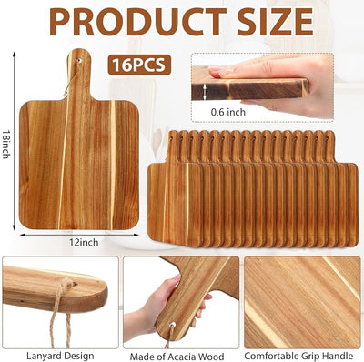 Tabla cortar madera acacia asas para cocina pizza pan