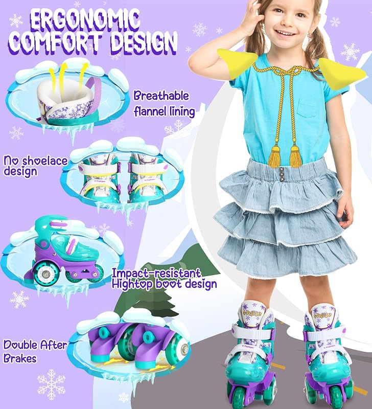Patines ajustables para niños con ruedas iluminadas 3-9 años