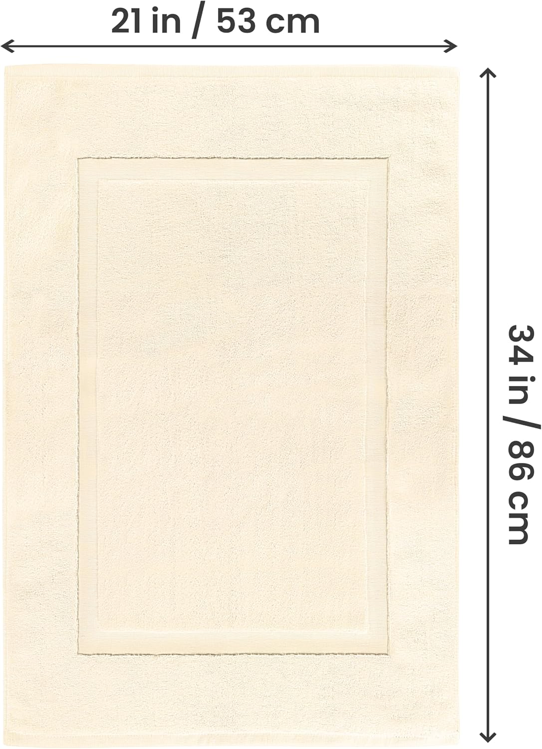 Alfombra baño 100% algodón 21x34" absorbente