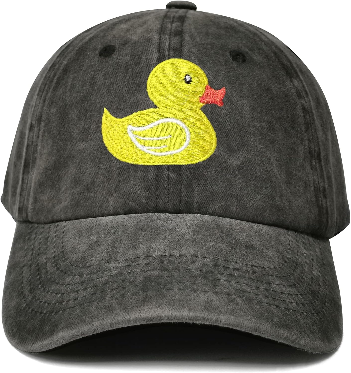 Sombrero béisbol bordado pato amarillo unisex ajustable