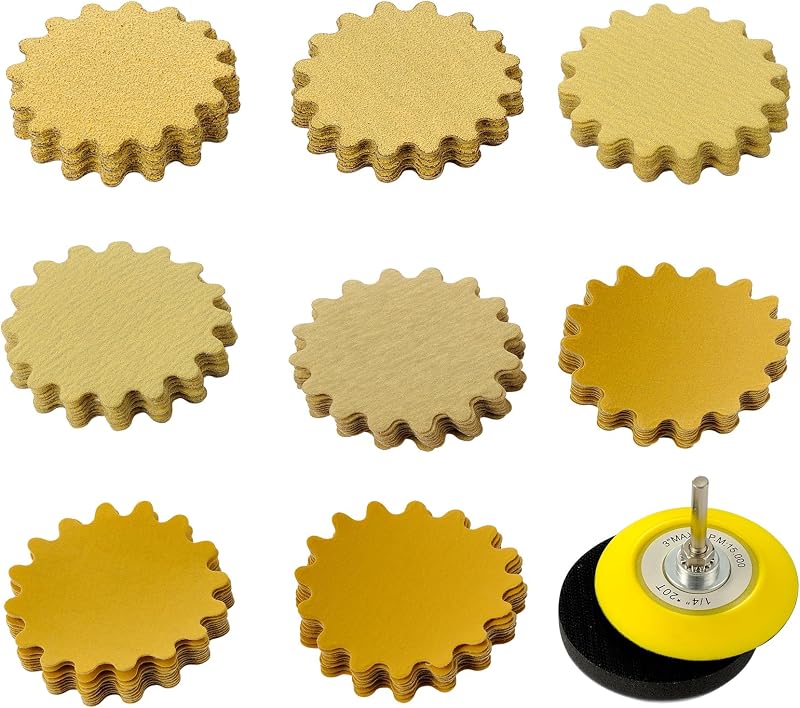 Discos lijado gancho bucle 3pulg 60-600 con placa 1/4pulg