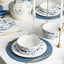 Set 12 Pzas Vajilla New Bone China Azul