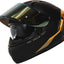 Casco motocicleta cara completa visera doble negro mate