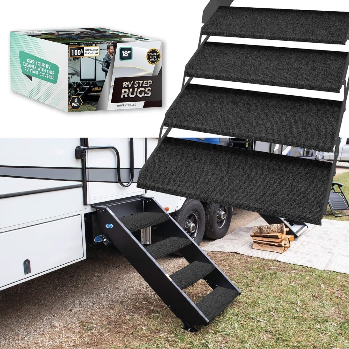 4 Fundas escalones caravana 18" 8-11"