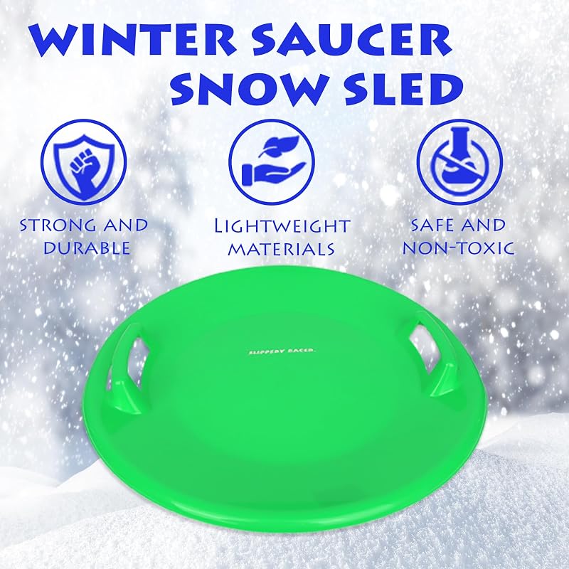 Trineo nieve plástico forma platillo con asas Buddy ELF-1