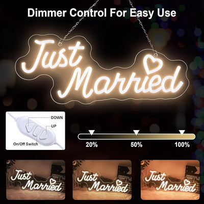 Letrero neón USB para pared dormitorio boda San Valentín