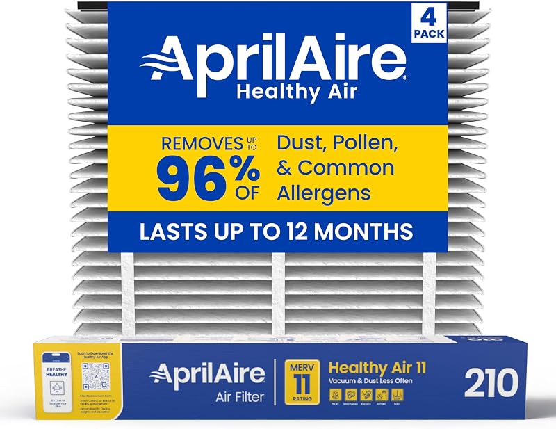 Filtro aire MERV 11 20x25x4 pack 4 para purificador
