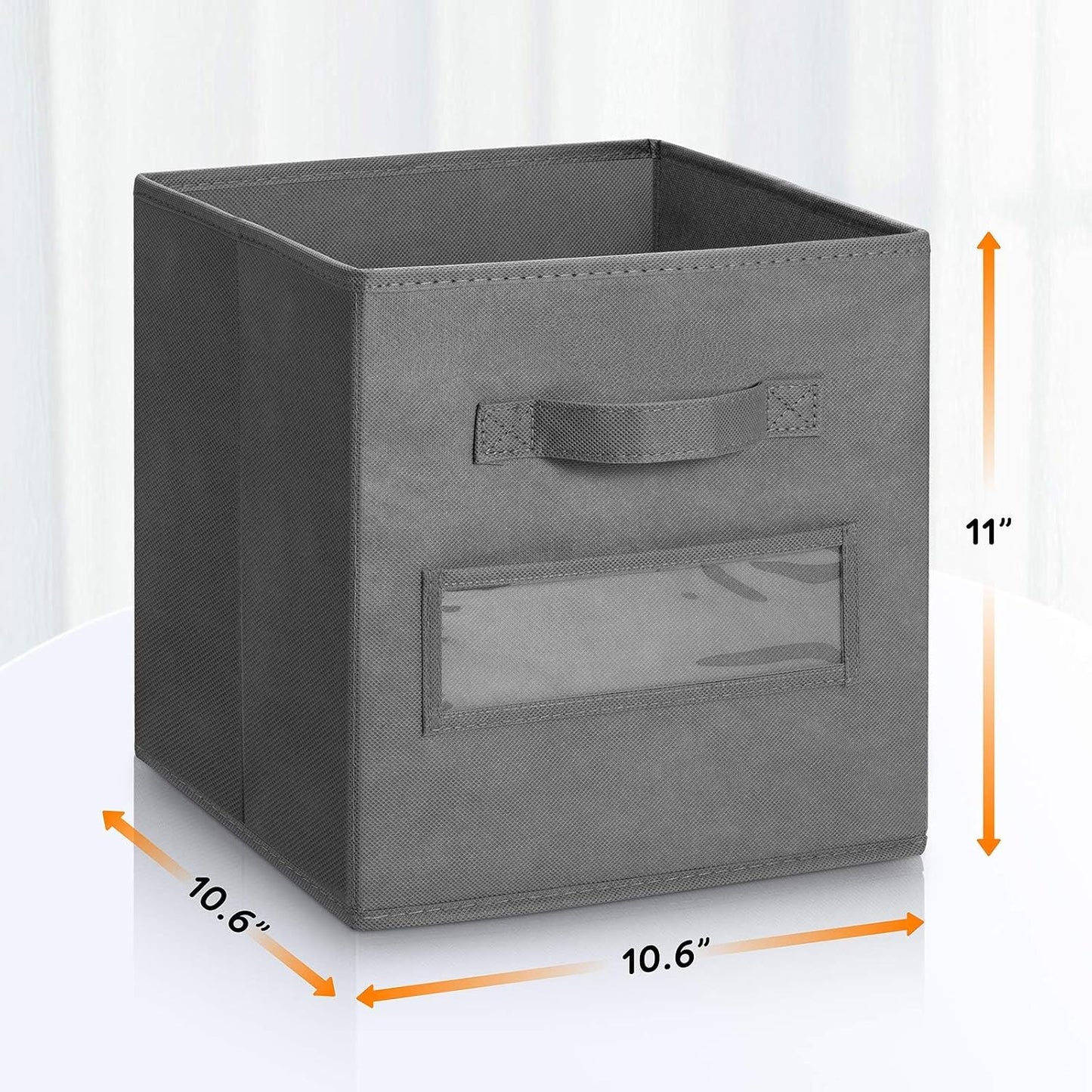 Cubos almacenamiento tela set 8 11" con etiquetas plegables