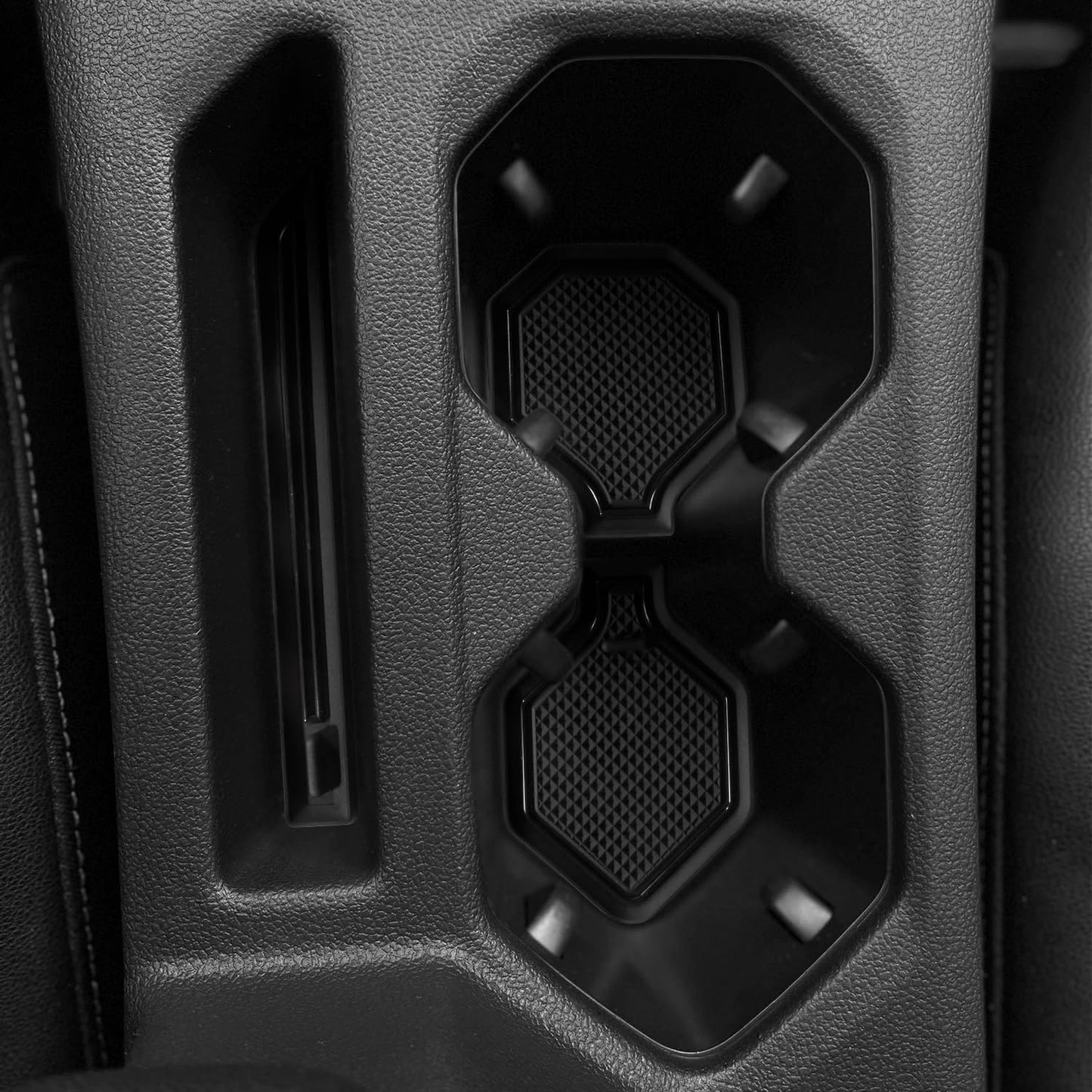 Protector portavasos interior coche 4 Pzas borde negro