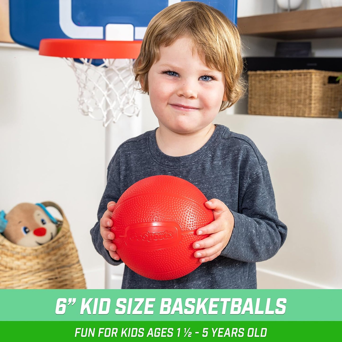 Bolas repuesto 6pulg para tot shot y aros baloncesto niños set 3