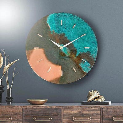 Reloj pared moderno 12pulg color turquesa