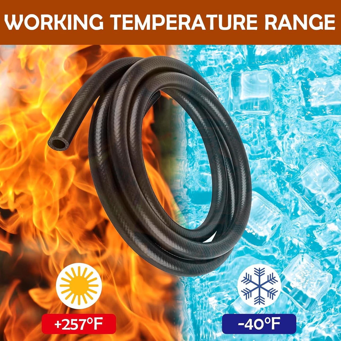 Manguera combustible 1/4" NBR 10ft 300PSI alta presion