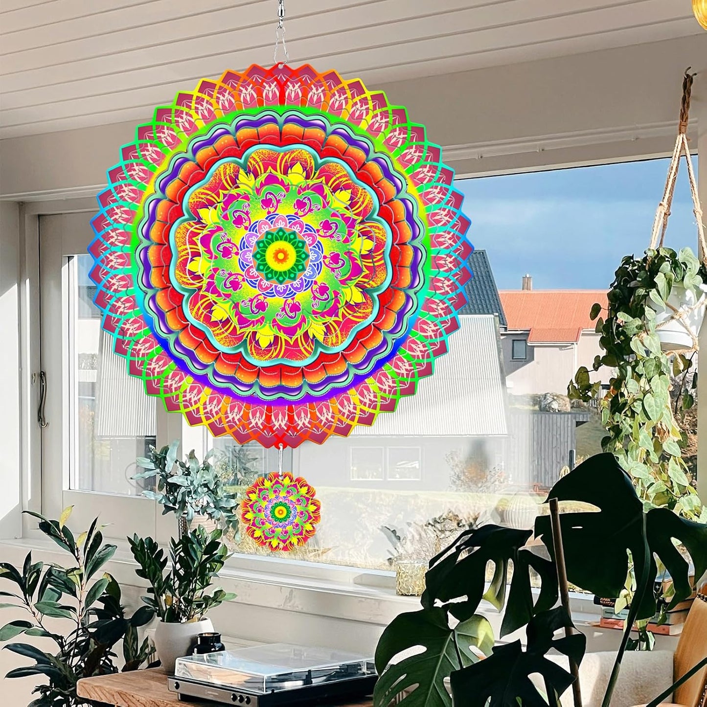 Molinillo viento mandala 12" decoración jardín