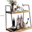 Organiz. de baño 2 niveles estante madera cocina