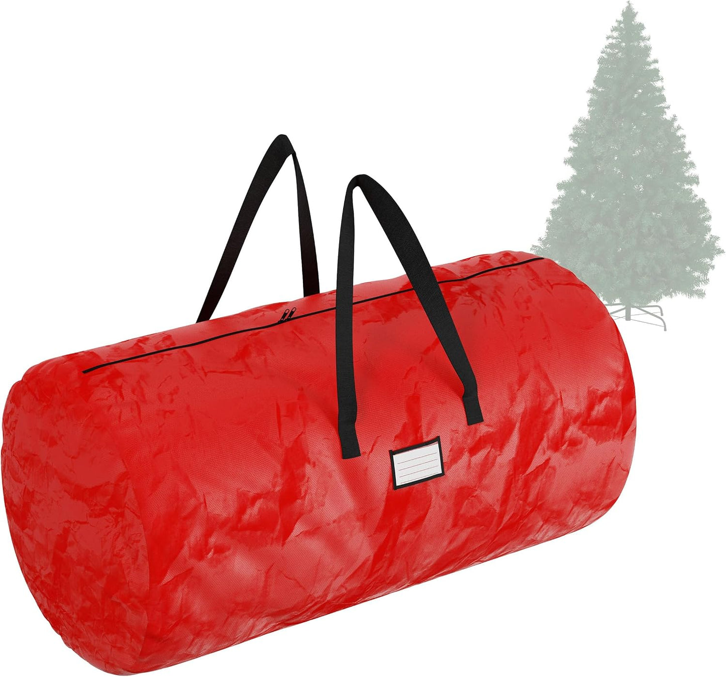 Bolsa almacenamiento árbol Navidad con cremallera 12" rojo