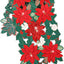 Camino mesa navidad 90pulg terciopelo rojo con conos pino