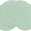 Set 4 manteles redondos 15pulg algodón poliéster color verde