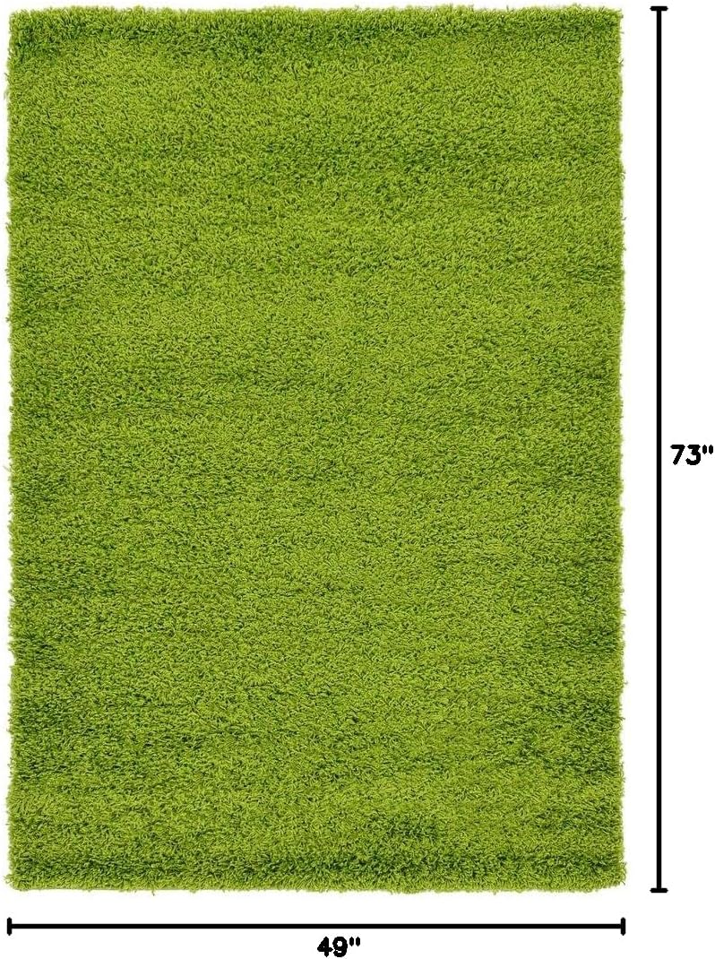 Alfombra rectangular 4x6ft color verde hierba