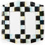 Placa interruptor doble color blanco y negro acero esmaltado