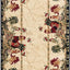 Alfombra área granja 2x6ft 1" color crema/negro