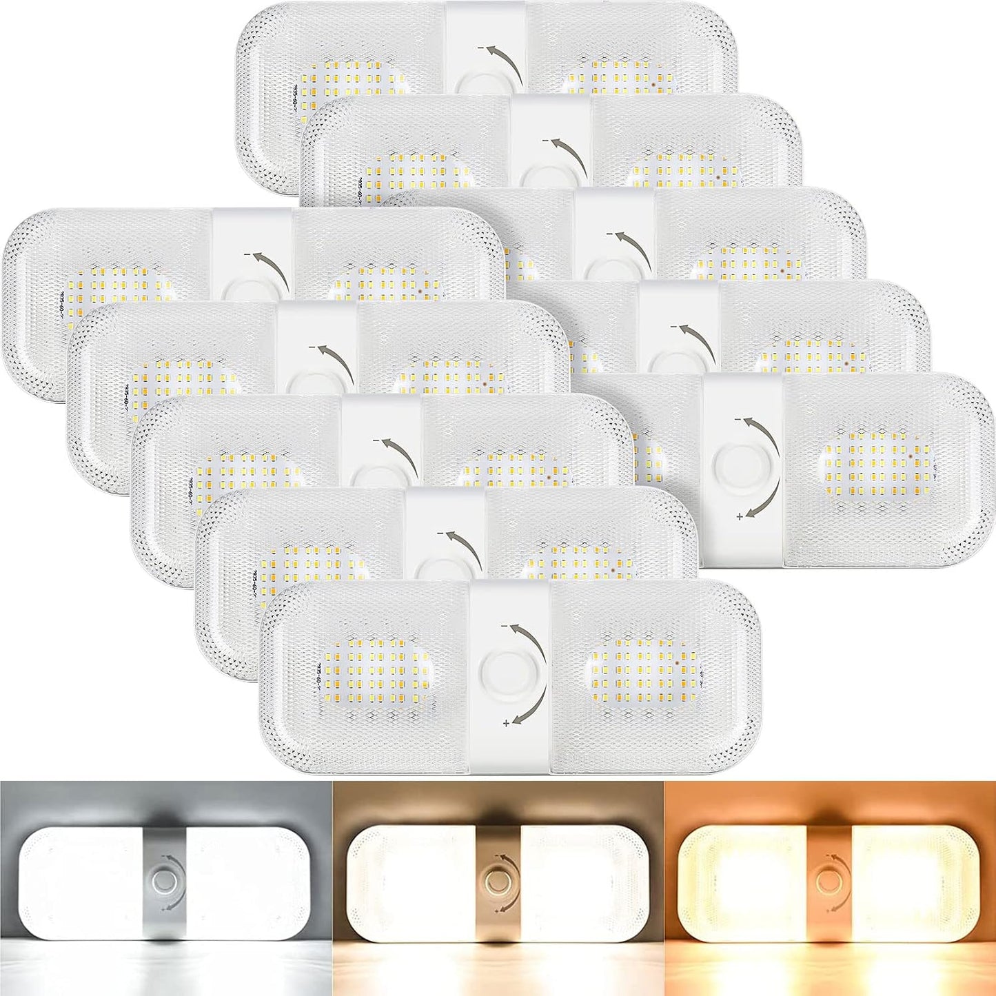 10 Luces LED Caravana 12V 3 Colores