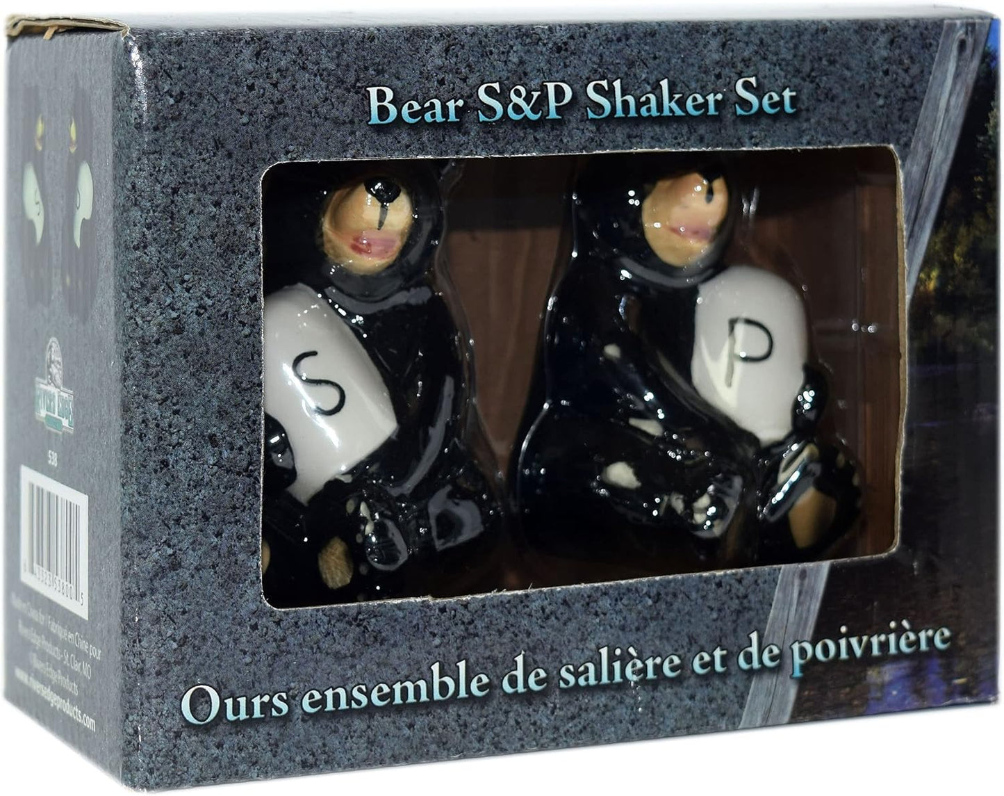 Set salero y pimentero resina polímero pintado a mano