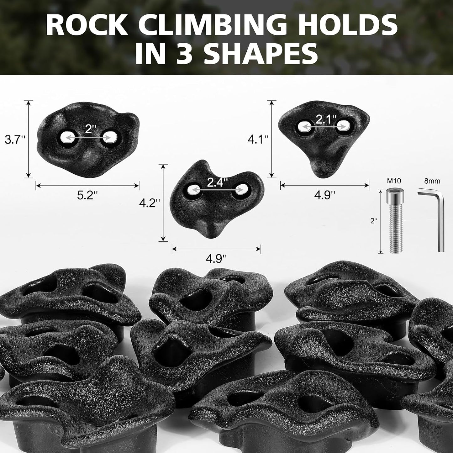 Kit 18 Pzas Agarres Escalada Niños para Interior y Exterior