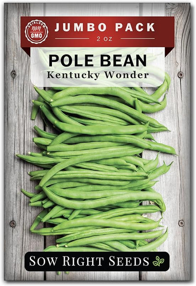 Semillas frijol Wonder Pole Kentucky 2oz 170uds paquete jumbo