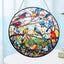 Atrapasoles cristal manchado pájaros 8" decoración ventana