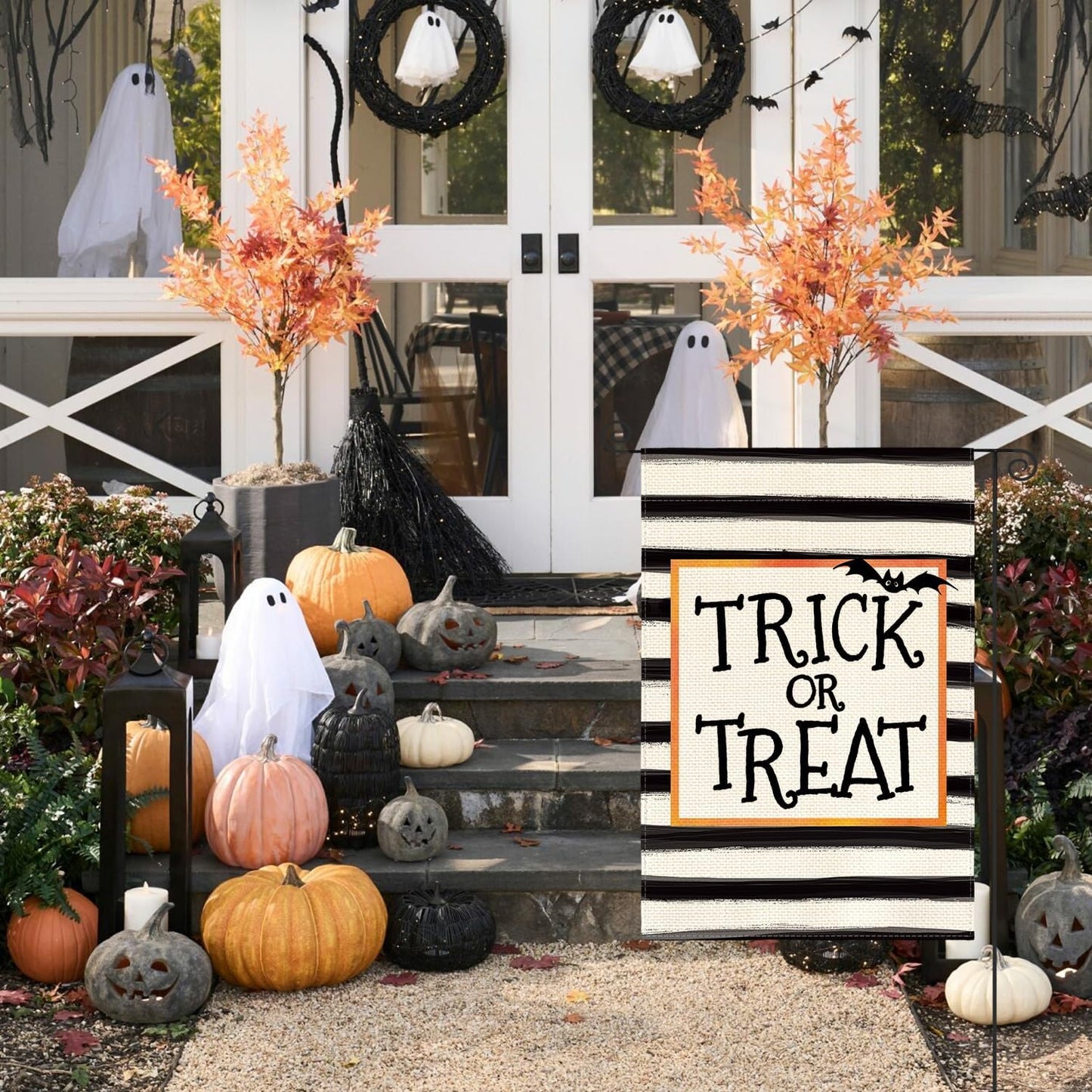 Bandera Halloween doble cara 12x18pulg exterior
