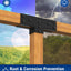 Soportes pérgola 4x4 con base poste 2 pzas kit jardín