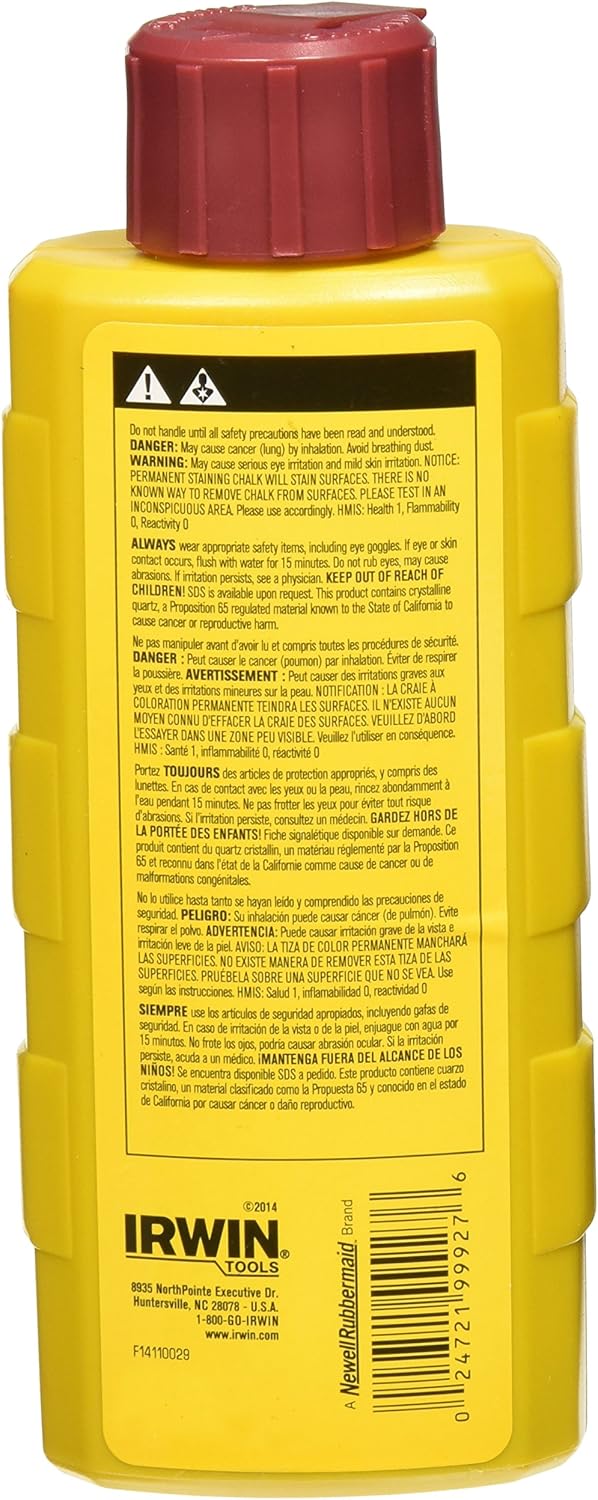 Tiza marcado permanente rojo carmesí 6oz