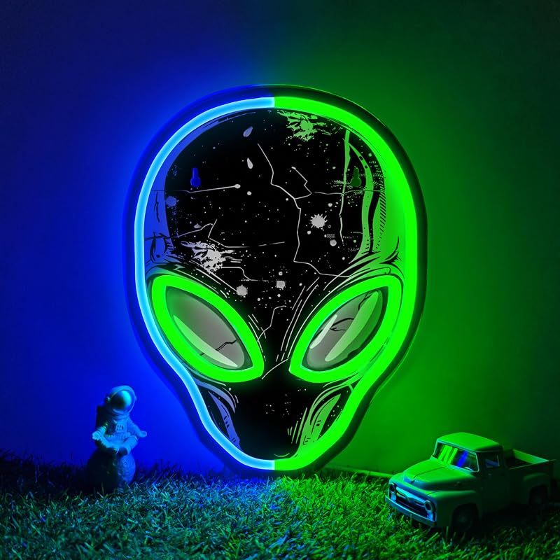 Letrero neón alienígena led atenuable decoración pared